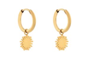 Oorbellen klein met hanger zon
