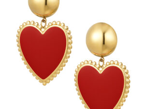 Oorbellen dot met hart