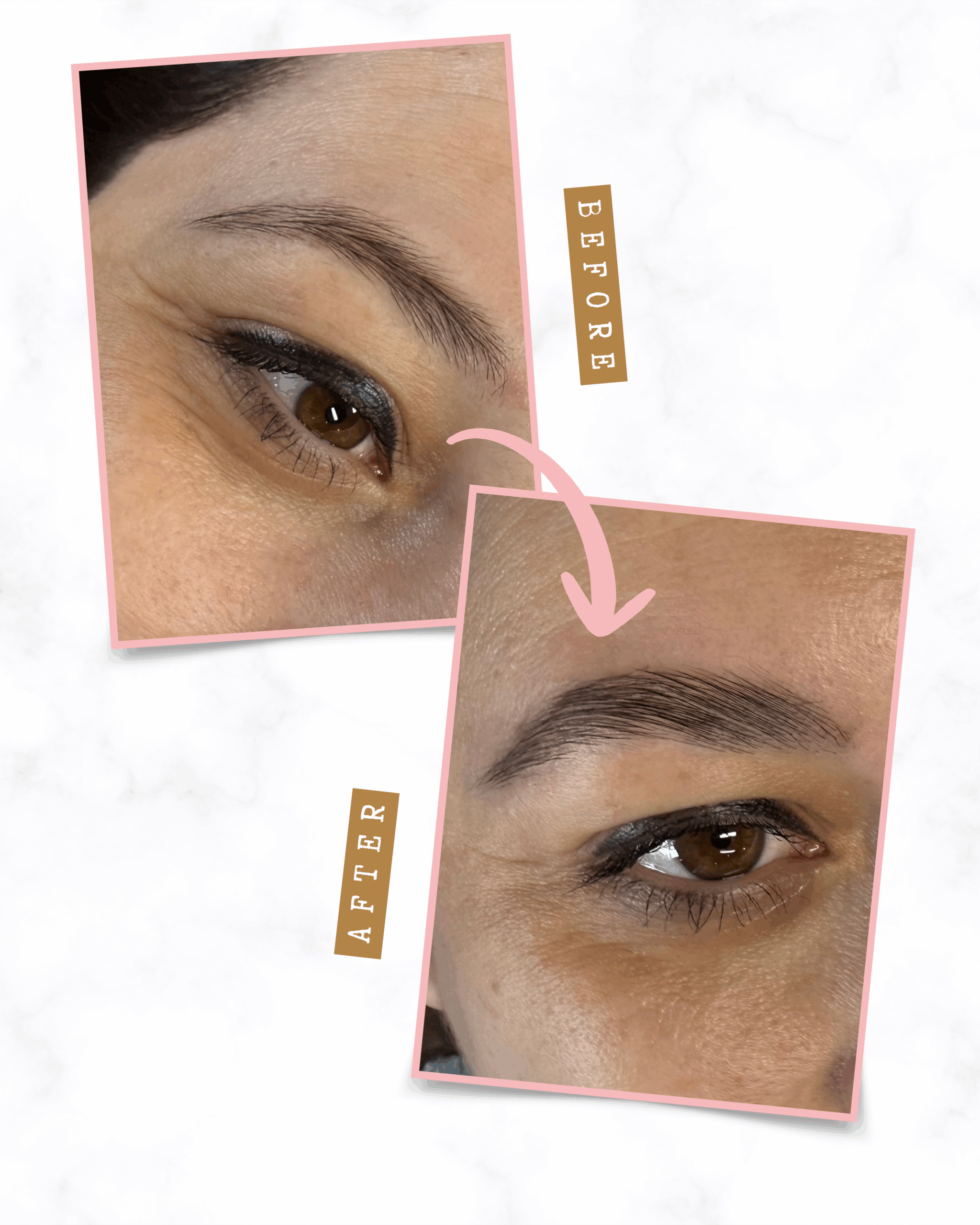 Before en after brows