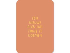 Kaart Een nieuwe plek (met goudfolie)