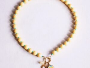 Kralen ketting met miyuki's - geel/mint